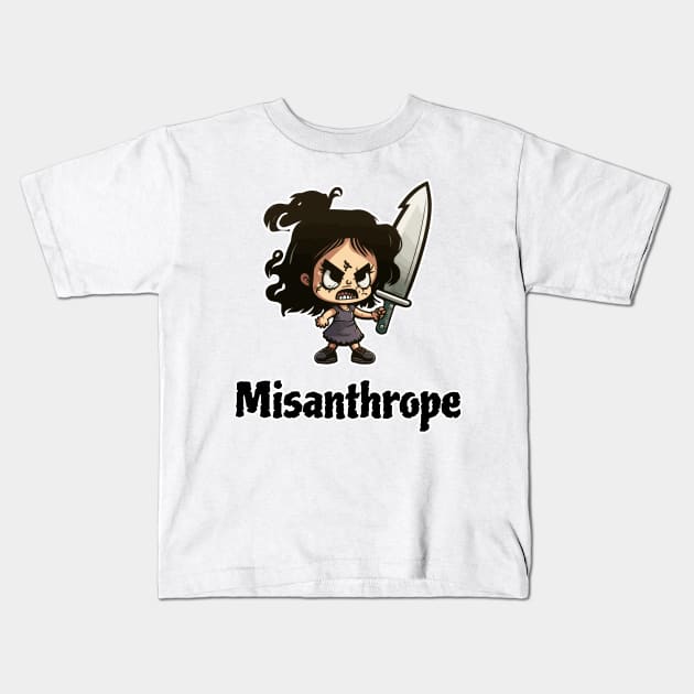 Misanthrope Kids T-Shirt by pxdg